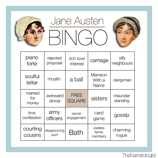 Bingo Literário Jane Austen